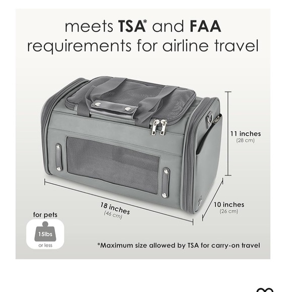 New Leather Luxury Pet Carrier - Size XS/S - for Small Dogs and Cats - Picture 4 of 8